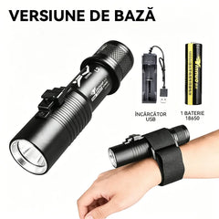 🔦【Folosit de scafandrii profesioniști】🌊Lanternă profesională de scufundare, multifuncțională, utilizare apă + uscat