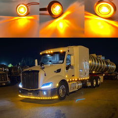 🔥【Cumpără 5 primești 5 gratis】💡🚚🚗🏍Lumini laterale LED pentru camion, lumini rotunde mici, semnalizatoare de 12V/24V