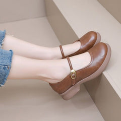 🌈【35-40】Pantofi noi pentru femei, din piele, confortabili, cu talpă moale