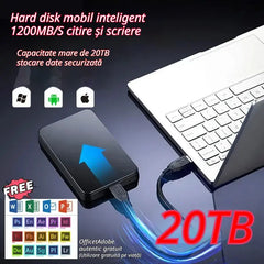 【Ultima zi de reducere de 50%】Hard disk portabil de 20 TB + Office original gratuit + Adobe