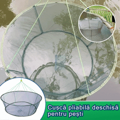 🎣🐟🐠Plasa de pescuit pentru homar, rotund, pliabil, de tip deschis