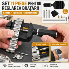 🛠️ Set 11 Piese pentru Reglarea Brățării de Ceas – Ajustează Lungimea Simplu și Rapid acasă! Rezultate Profesionale fără Drumuri la Ceasornicar!
