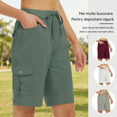 50% reducere 💥 【XS-3XL】Pantaloni scurți cargo pentru femei, cu uscare rapidă și buzunare🩳