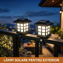 🛍️ Super Ofertă: 1+1 GRATIS! Lampă Solară LED de Exterior Tip Felinar cu Prindere Rapidă | Impermeabilă, 3 Culori