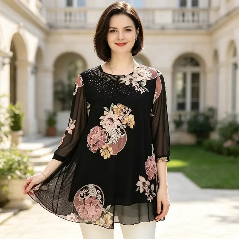 Colecția de Vară 2026 ✨ Bluză Elegantă din Voal pentru Mame 🌸 Ascunde Imperfecțiunile și Subțiază!