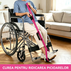【Recomandat de Medici】Chingă pentru Ridicarea și Recuperarea Piciorului, Dispozitiv de Asistență pentru Persoane cu Hemiplegie sau Post-Operator, cu Mânere Căptușite ✨