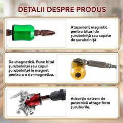 🧲 Inel Magnetic Universal pentru Biți și Șurubelnițe – Magnetizare Puternică, Anti-Alunecare, Cumpără 1 și Primești 3! 🔧🔥